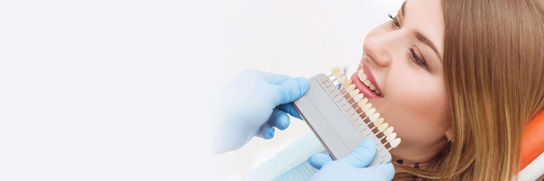 young woman getting her teeth whitened in brentwood tn