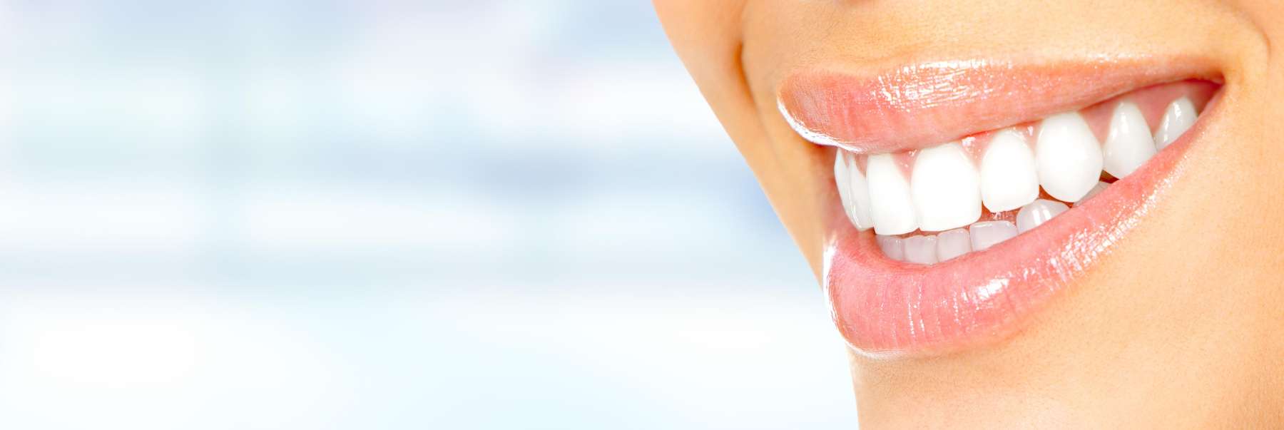 Close-up of bright white teeth after professional teeth whitening in Brentwood TN